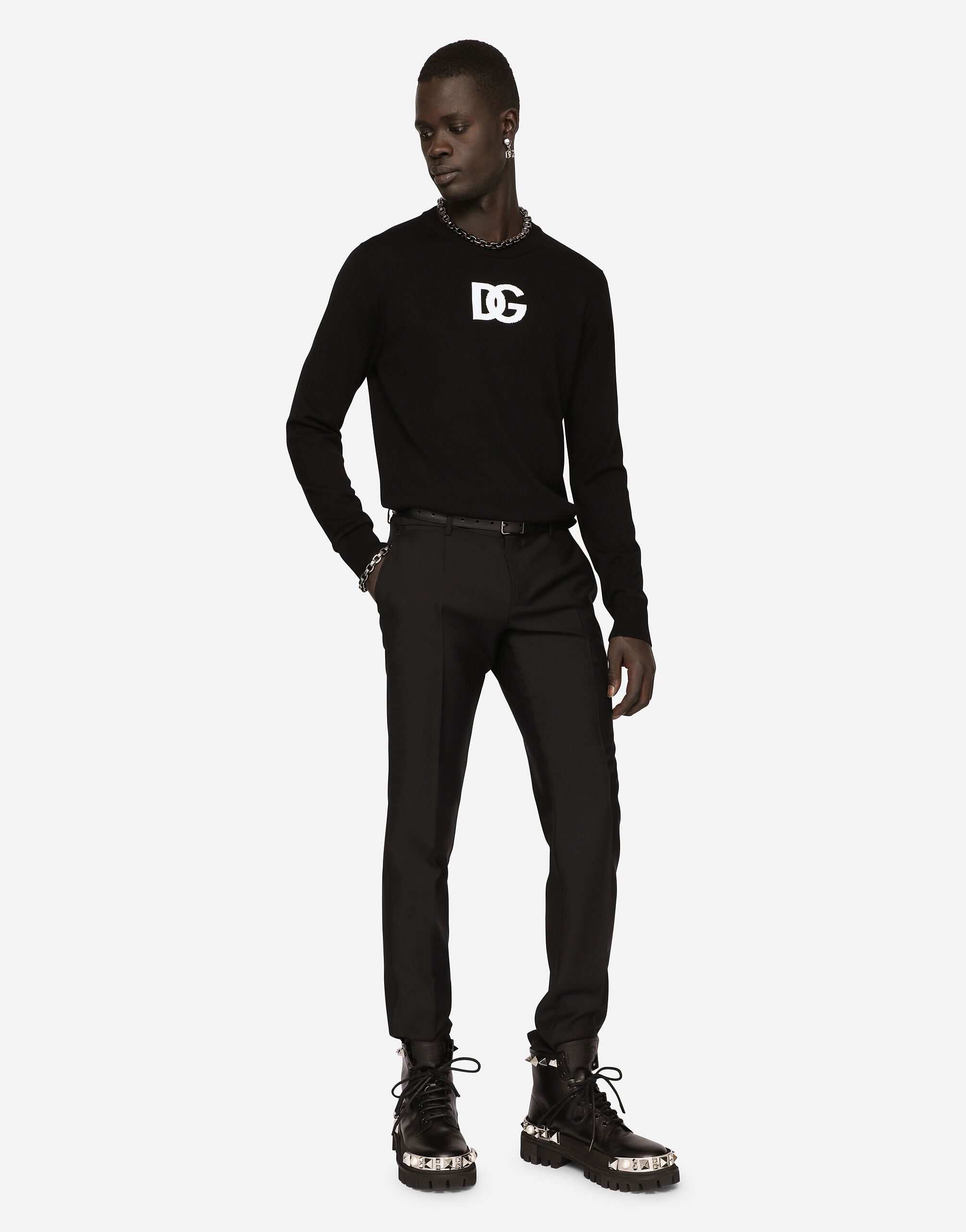 Pull Girocollo in Multicolor for Men | Dolce&Gabbana® US