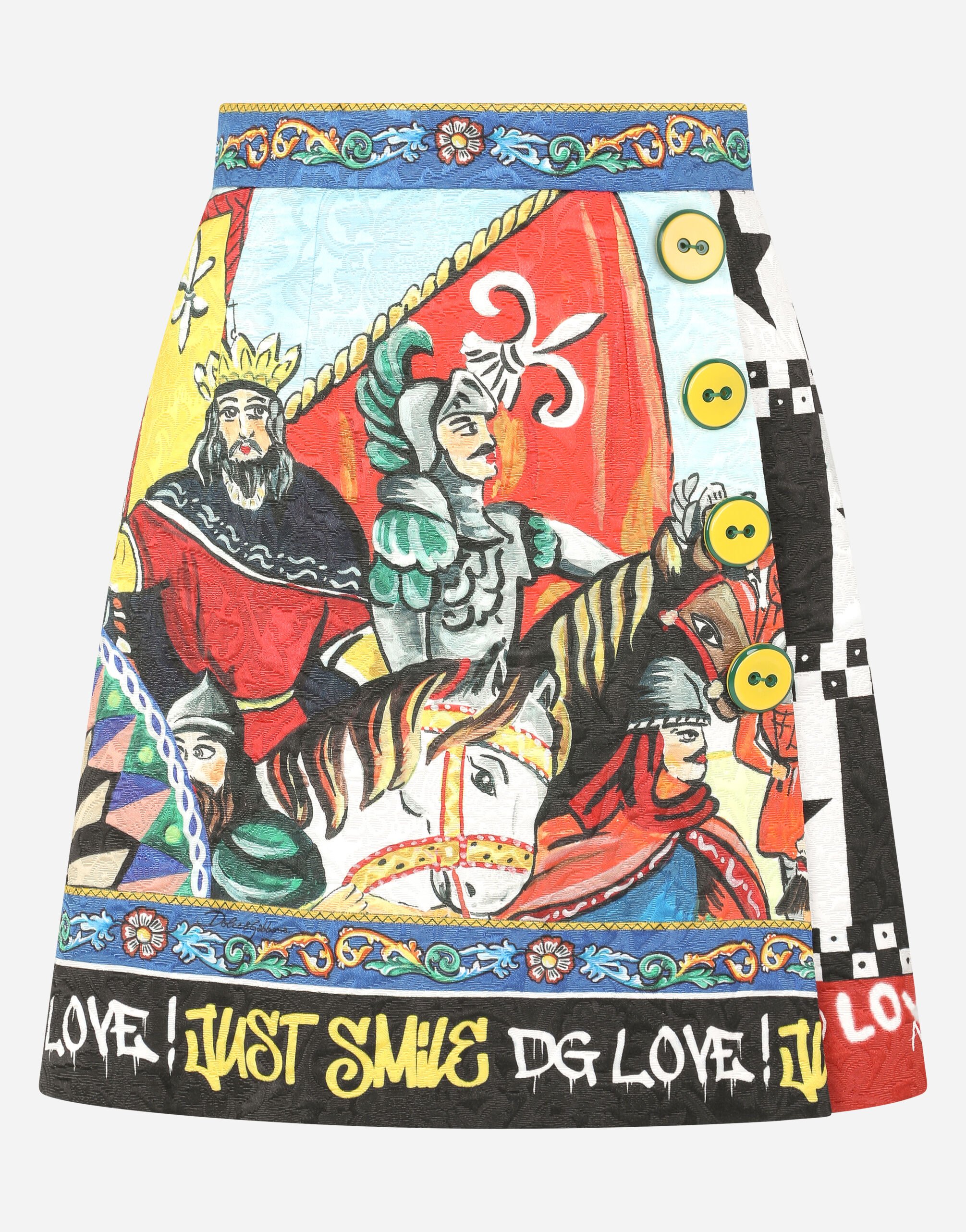 【DOLCE&GABBANA】レオパード柄ブロケードミニスカート セール】ヒョウ柄スカートミニスカート（スカート）｜GEMEDA