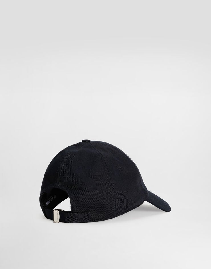 Dolce & Gabbana Cotton baseball cap with Dolce&Gabbana logo Blue GH886ZGH207