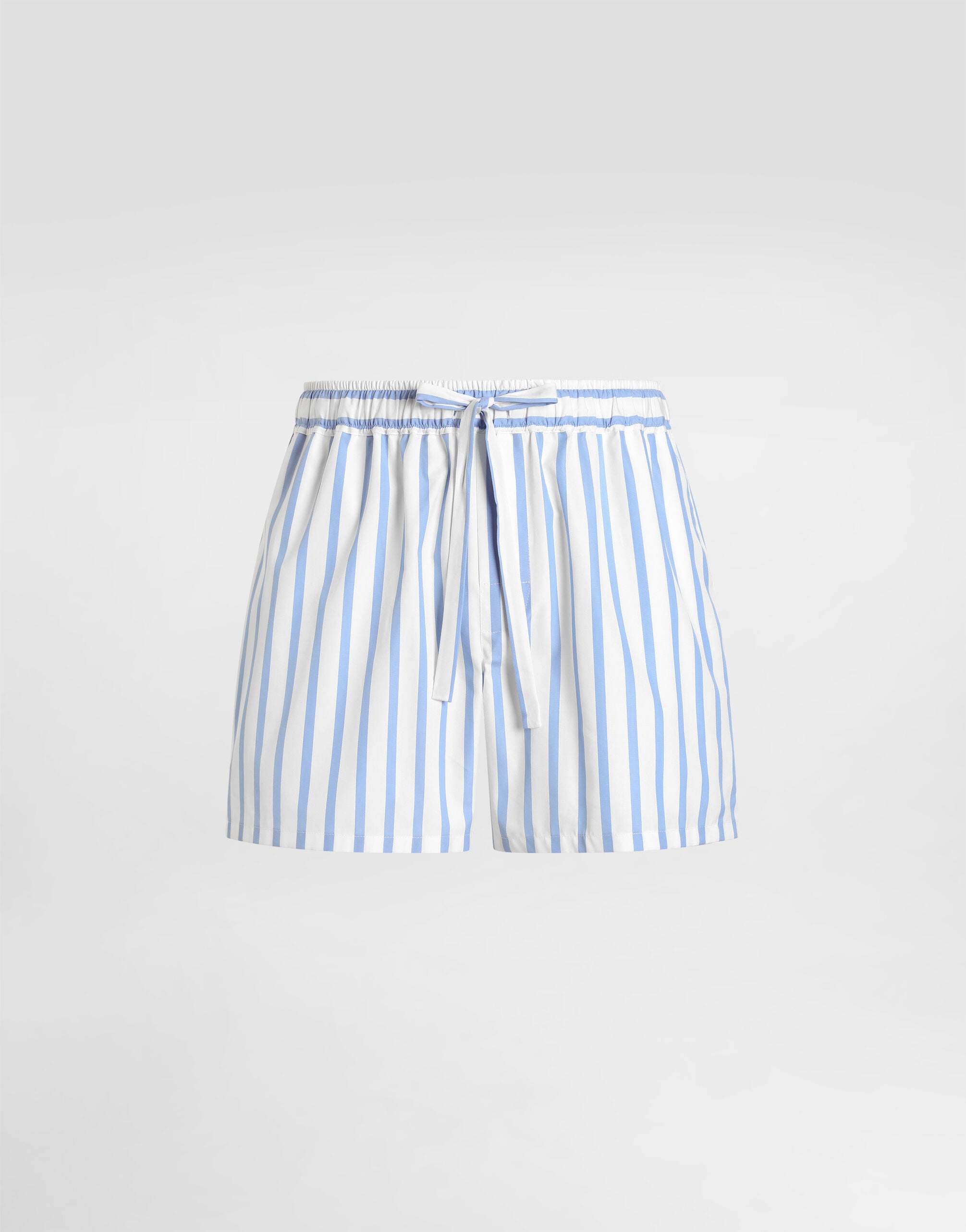 Striped poplin bermuda shorts in Multicolor for Men