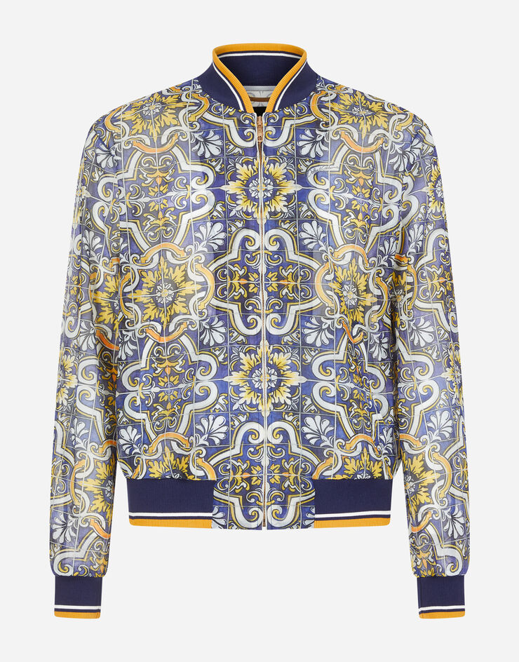 Dolce & Gabbana Nylon jacket with maiolica print STAMPA MAIOLICA G9SE4THHM5U