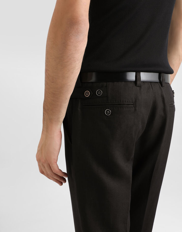 Dolce & Gabbana Linen pants Black GY6IETGG868