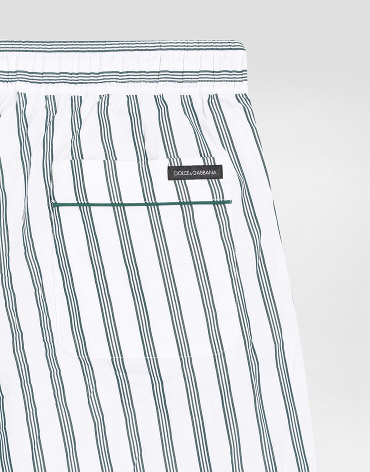 Dolce & Gabbana Crinkled striped poplin jogging boxers Multicolor GP18FTFRMD9