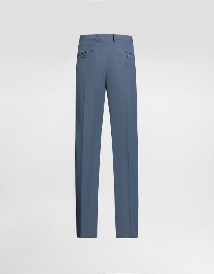 Dolce & Gabbana Hose aus Wollpopeline Azure GY7BMTHU2BN