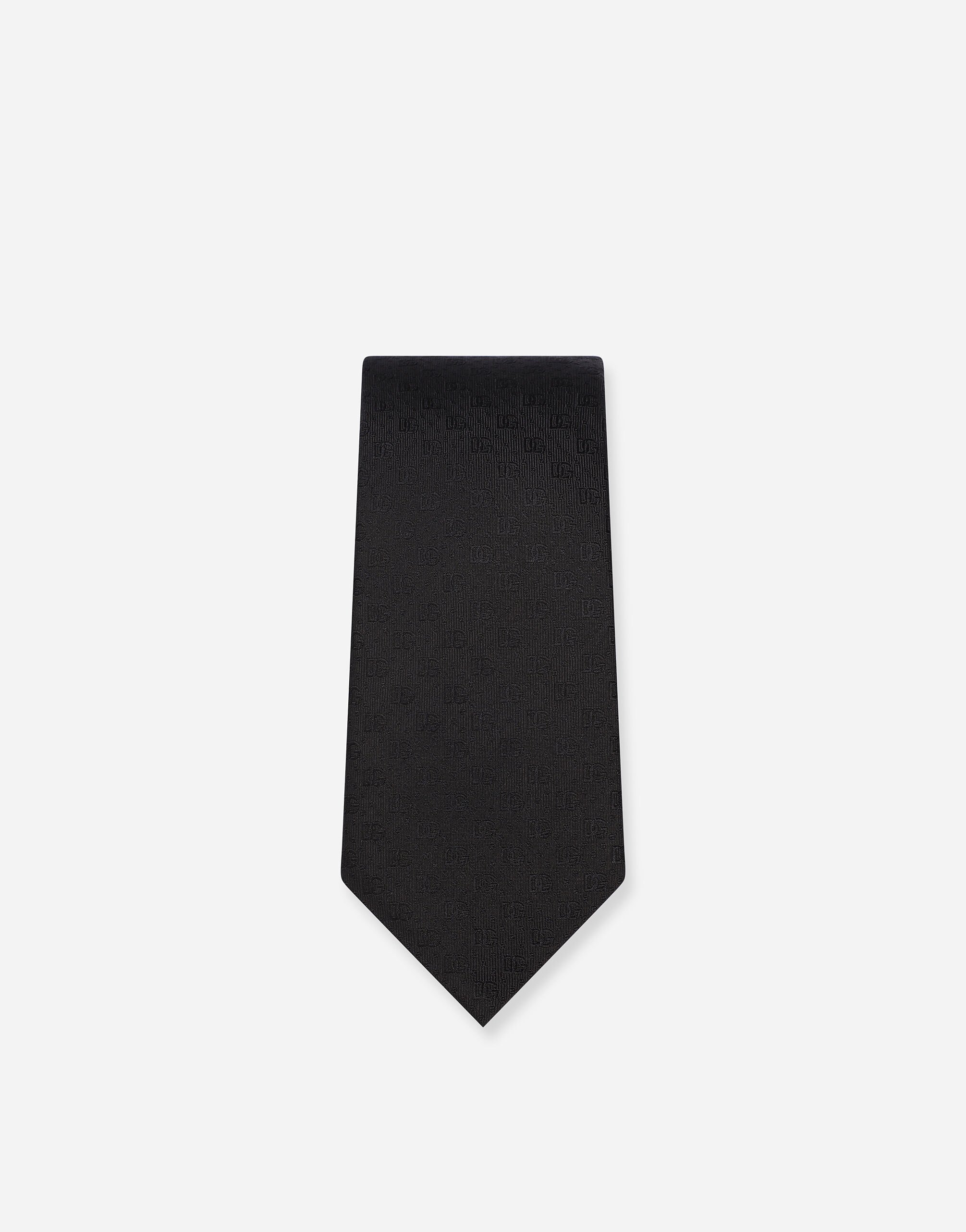 8 cm silk jacquard blade tie with DG logo in Black for Men Dolce Gabbana