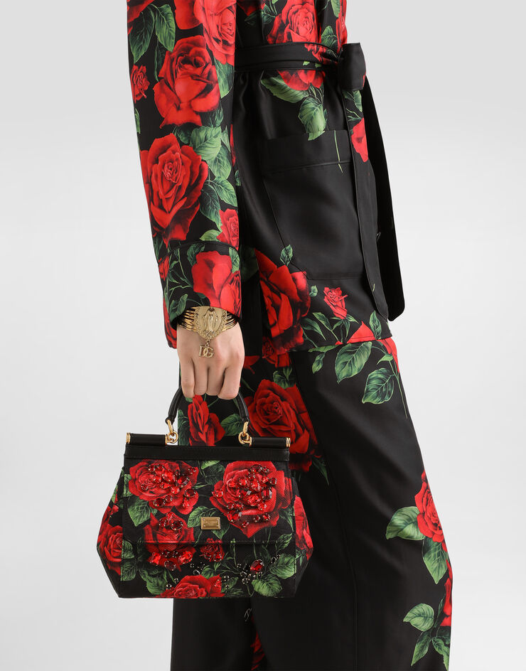 Dolce & Gabbana Small Sicily handbag with embroidered bezels Dolce & Gabbana Small Sicily handbag with embroidered bezels Multicolor BB6003BX778