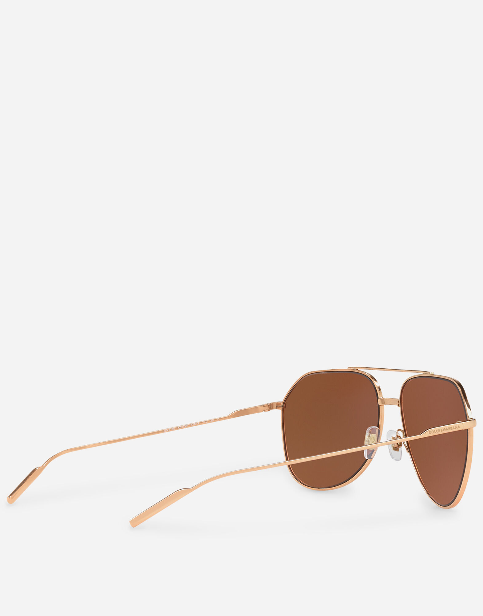 Aviator Sunglasses In Gold Plated Metal Men Dolce Gabbana