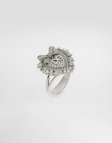 Dolce & Gabbana Devotion Ring 18kt white gold and diamonds White WRND1KWWH01