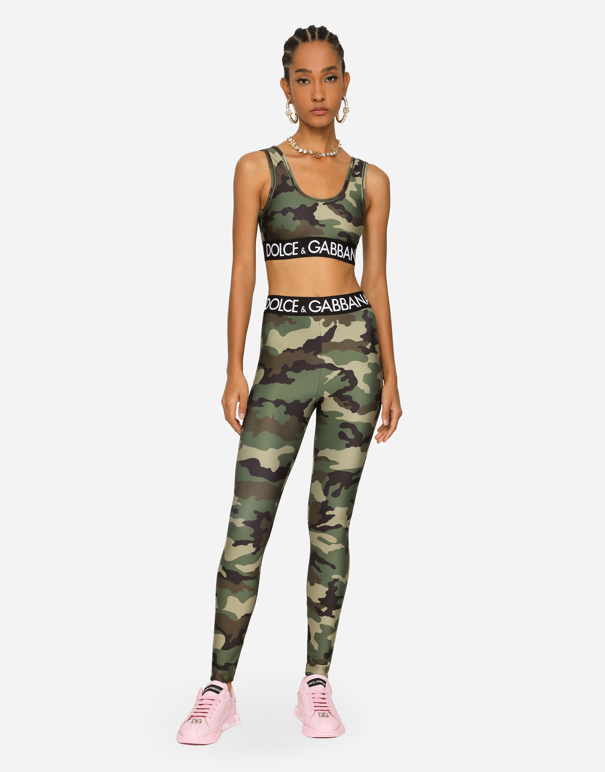 刺激的◇Camouflage Print スウェットシャツ◇Dolce & Gabbana Camouflage jersey top with branded elastic in Multicolor for