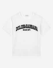 Dolce & Gabbana Jersey T-shirt with Dolce&Gabbana logo Print L4JTEYG7K8U