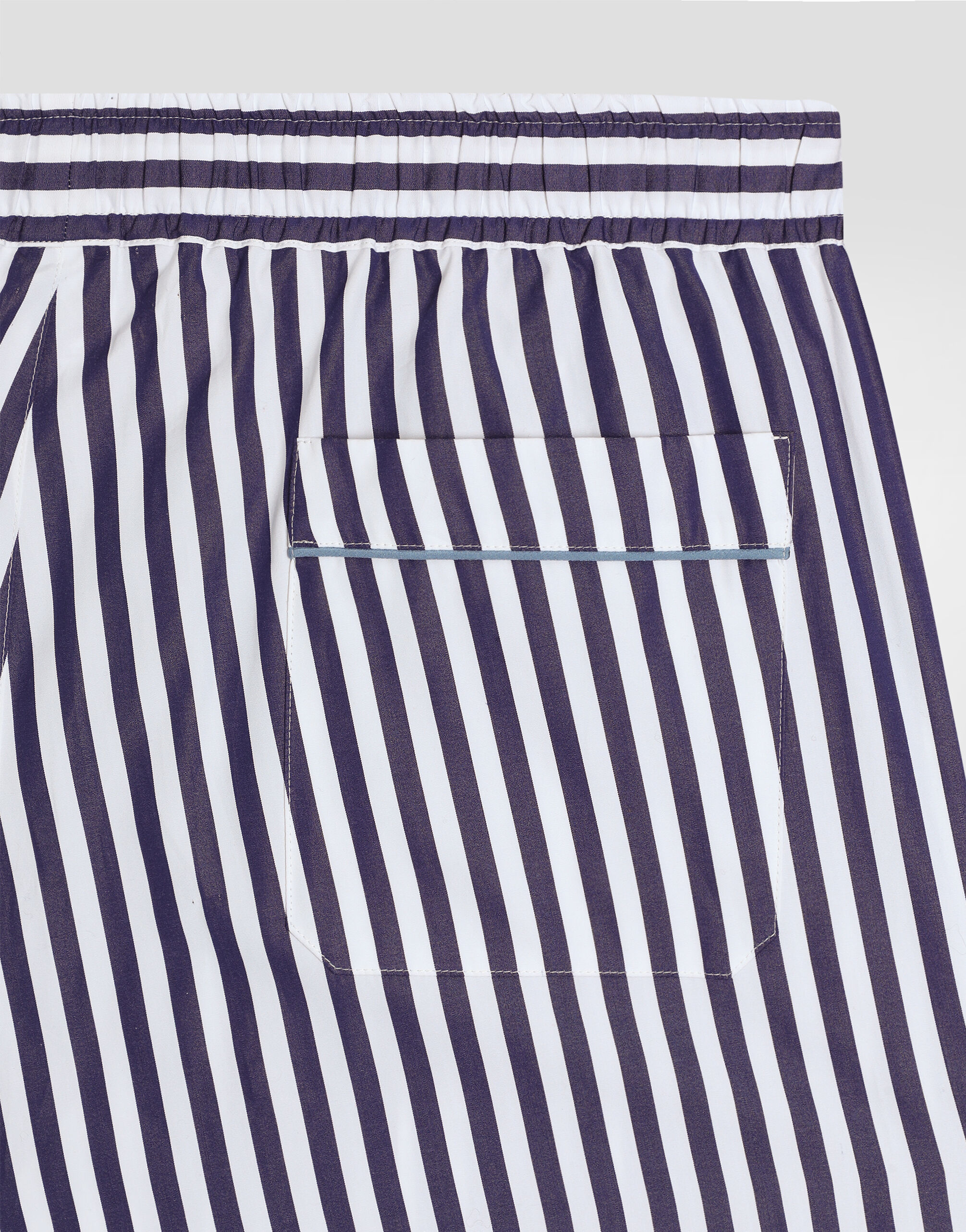 Striped poplin vanity trousers with piping - thumbnail 4