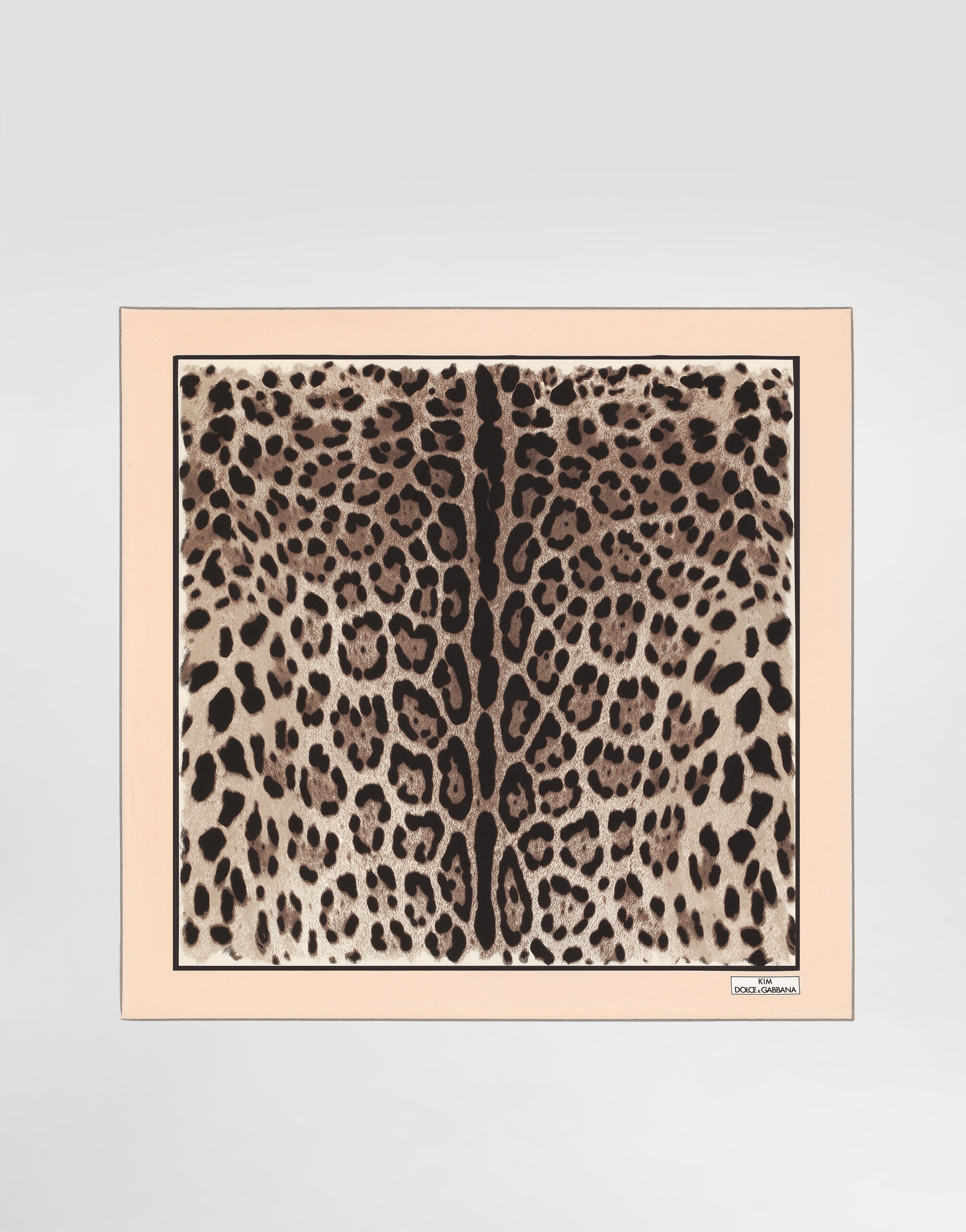 KIM DOLCE&GABBANA Leopard-print twill scarf (70 x 70) in