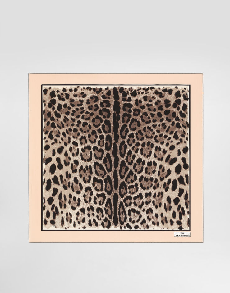 Dolce & Gabbana KIM DOLCE&GABBANA Leopard-print twill scarf (70 x 70) Animal Print FN092RGDBQC