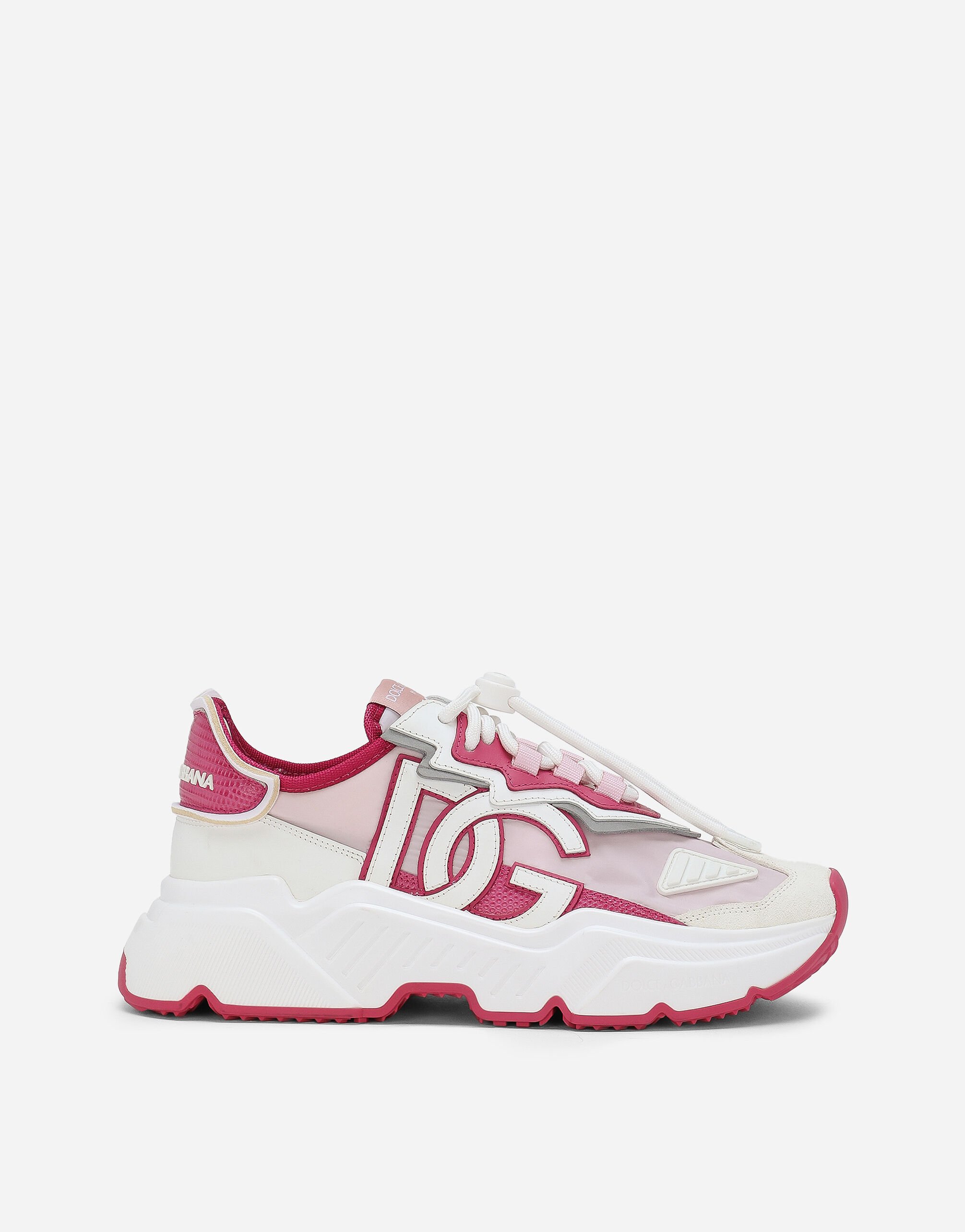 Mixed materials Daymaster sneakers in Pink for Women Dolce Gabbana
