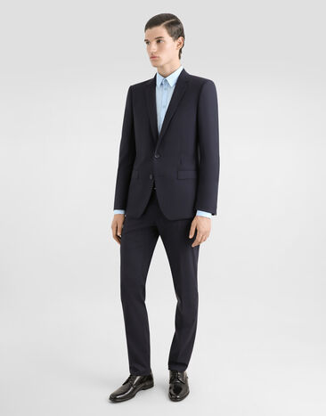 Dolce & Gabbana Stretch poplin Gold-fit shirt Azure G5EJ0TGG826