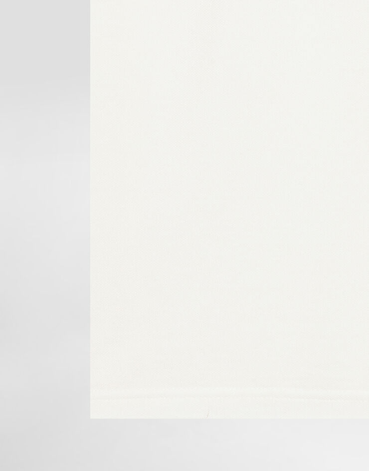 Dolce & Gabbana قميص بولو بيكيه برقعة DG هيرالديك White L4JT8VG7P1Q