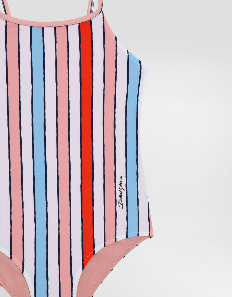 Dolce & Gabbana Striped one-piece swimsuit Multicolor L5J851ON0D5