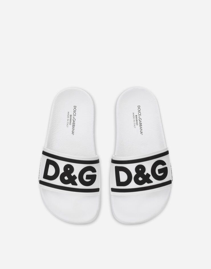 Dolce & Gabbana Rubber beachwear sliders White DD0320AQ858