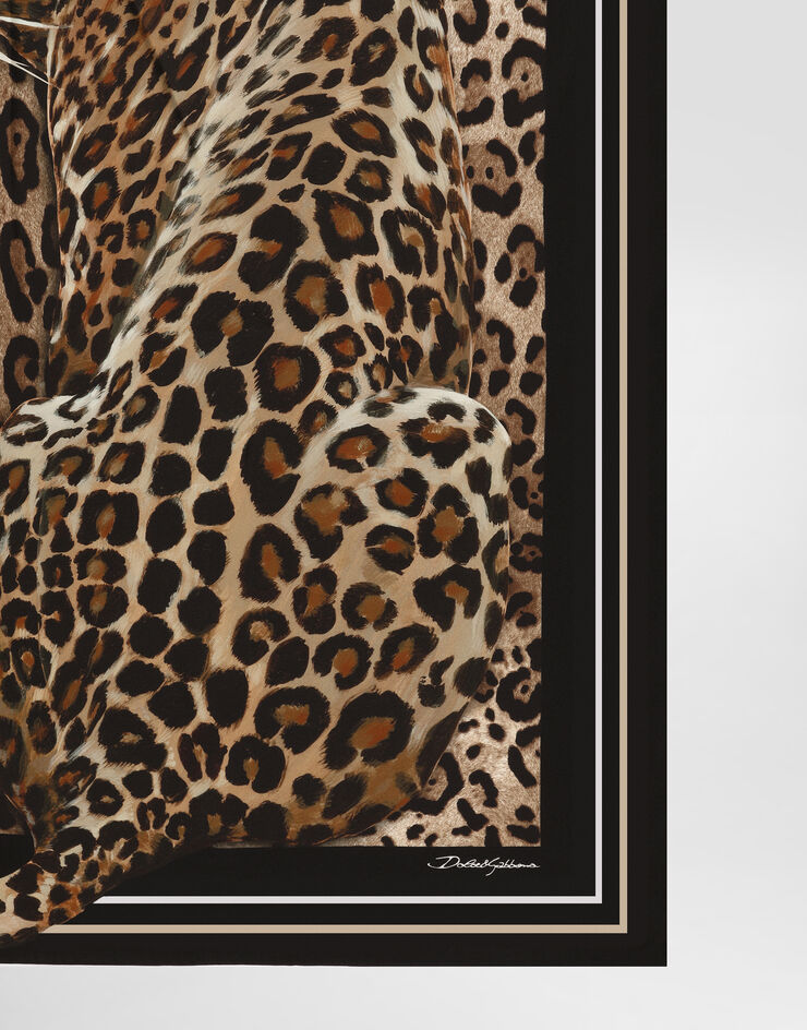 Dolce & Gabbana Leopard-print silk twill foulard (90x90) Print FN090RGDCUV