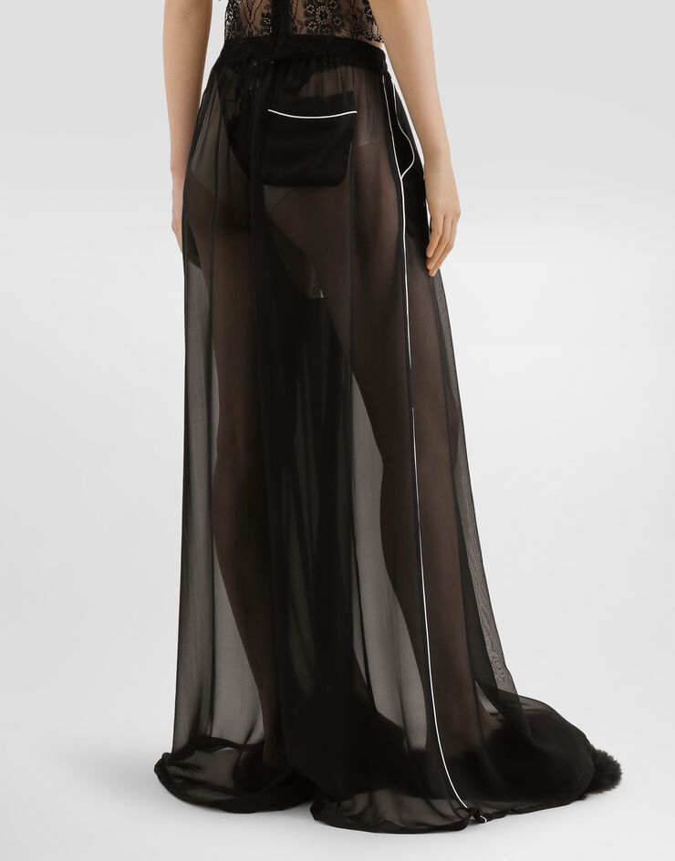 Dolce & Gabbana Chiffon trousers Black FTDK2TFU1AT