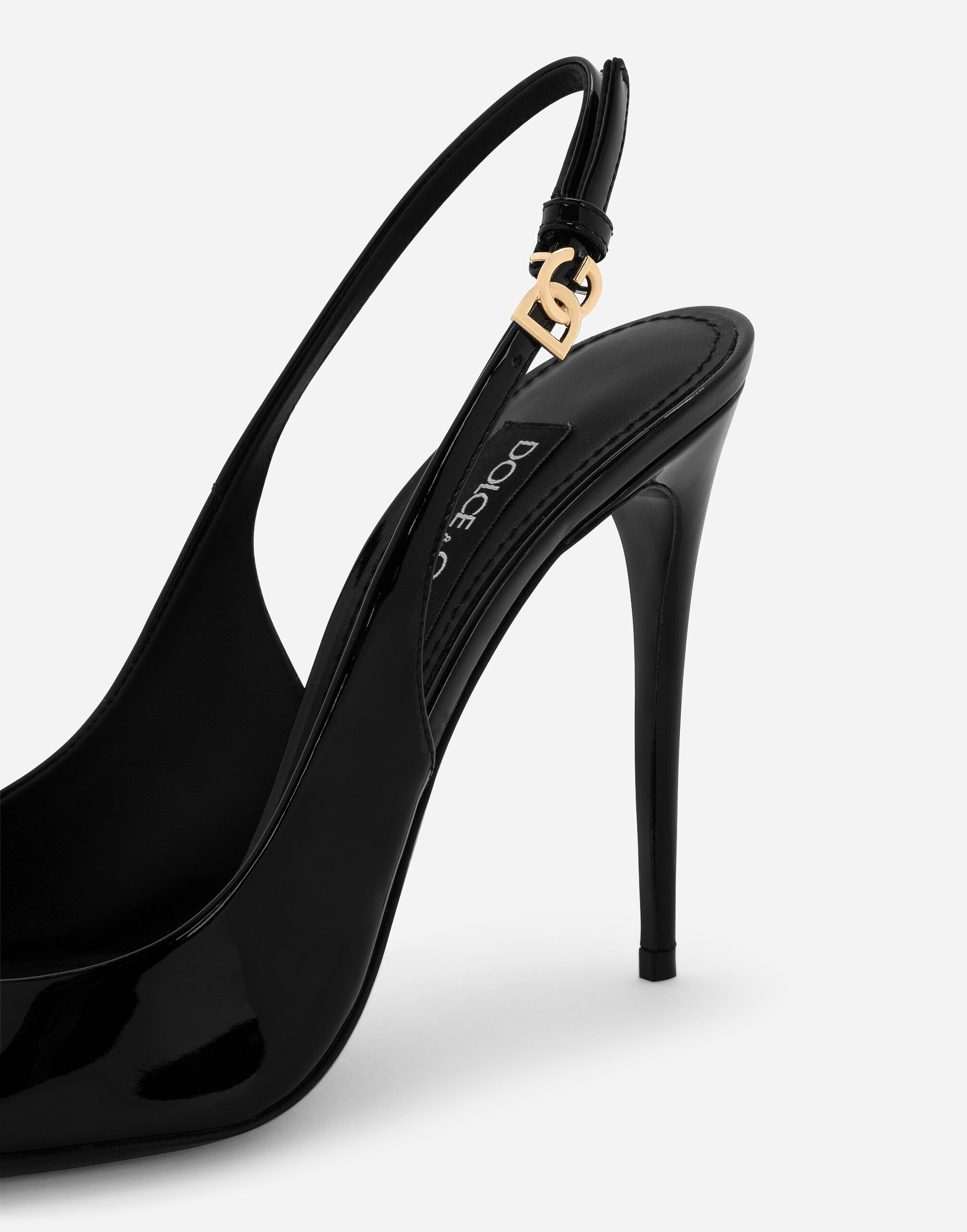 Patent leather slingbacks in Black for | Dolce&Gabbana® US