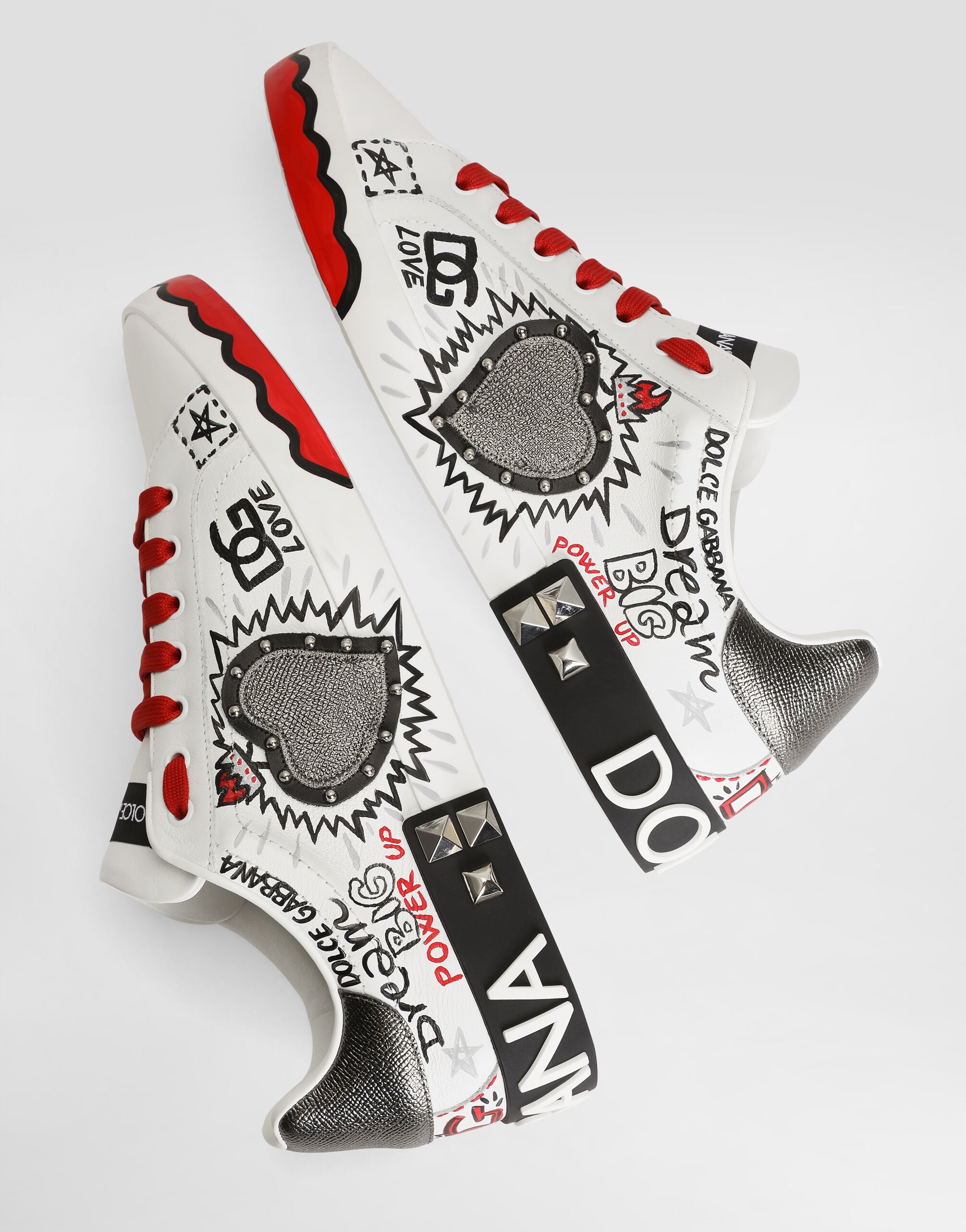 Portofino calfskin sneakers in Multicolor for Men | Dolce&Gabbana®