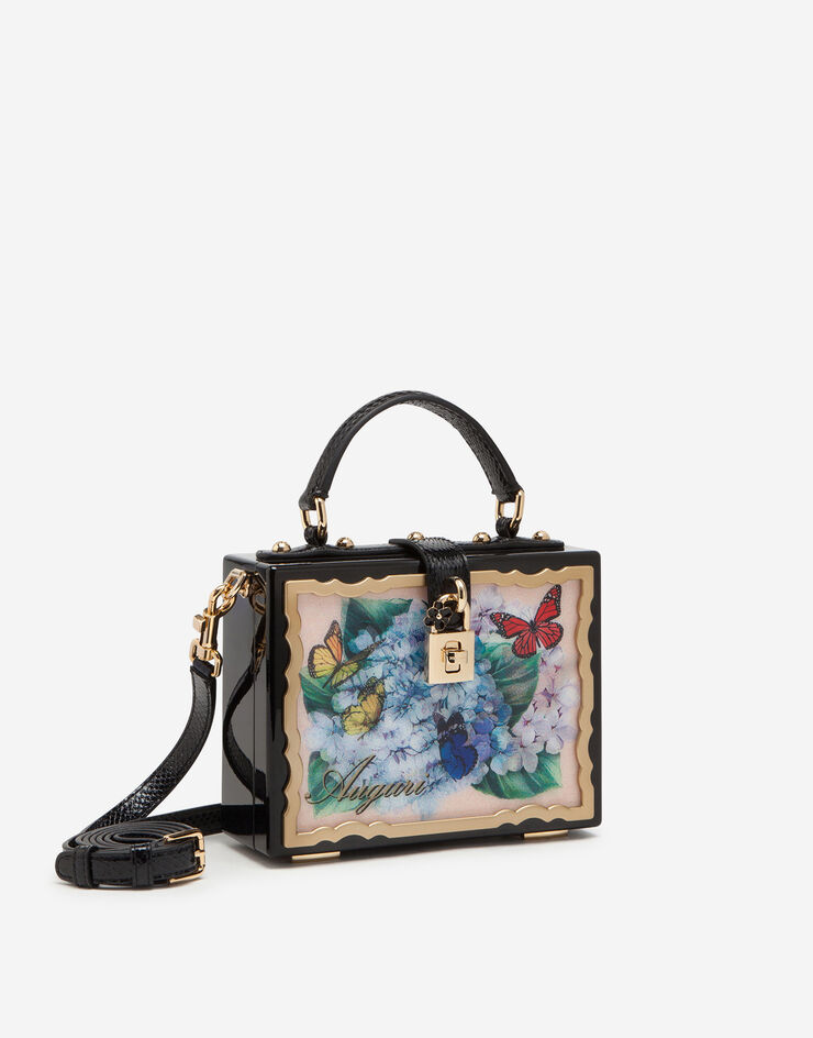 Dolce & Gabbana Postcard Dolce Box bag in lacquered wood Multicolor BB5970AM052