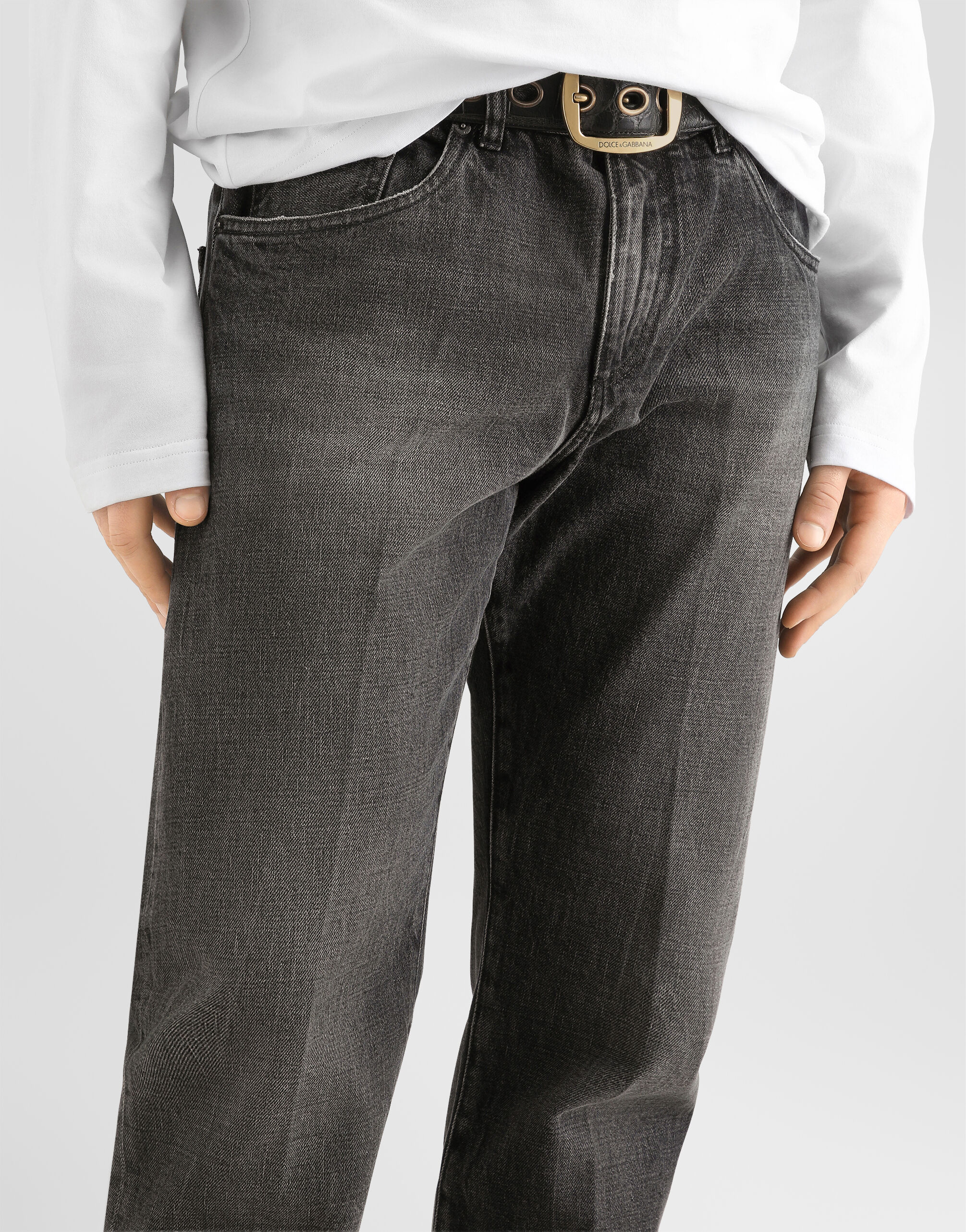 マルチカラーのメンズ Denim trousers | Dolce&Gabbana®