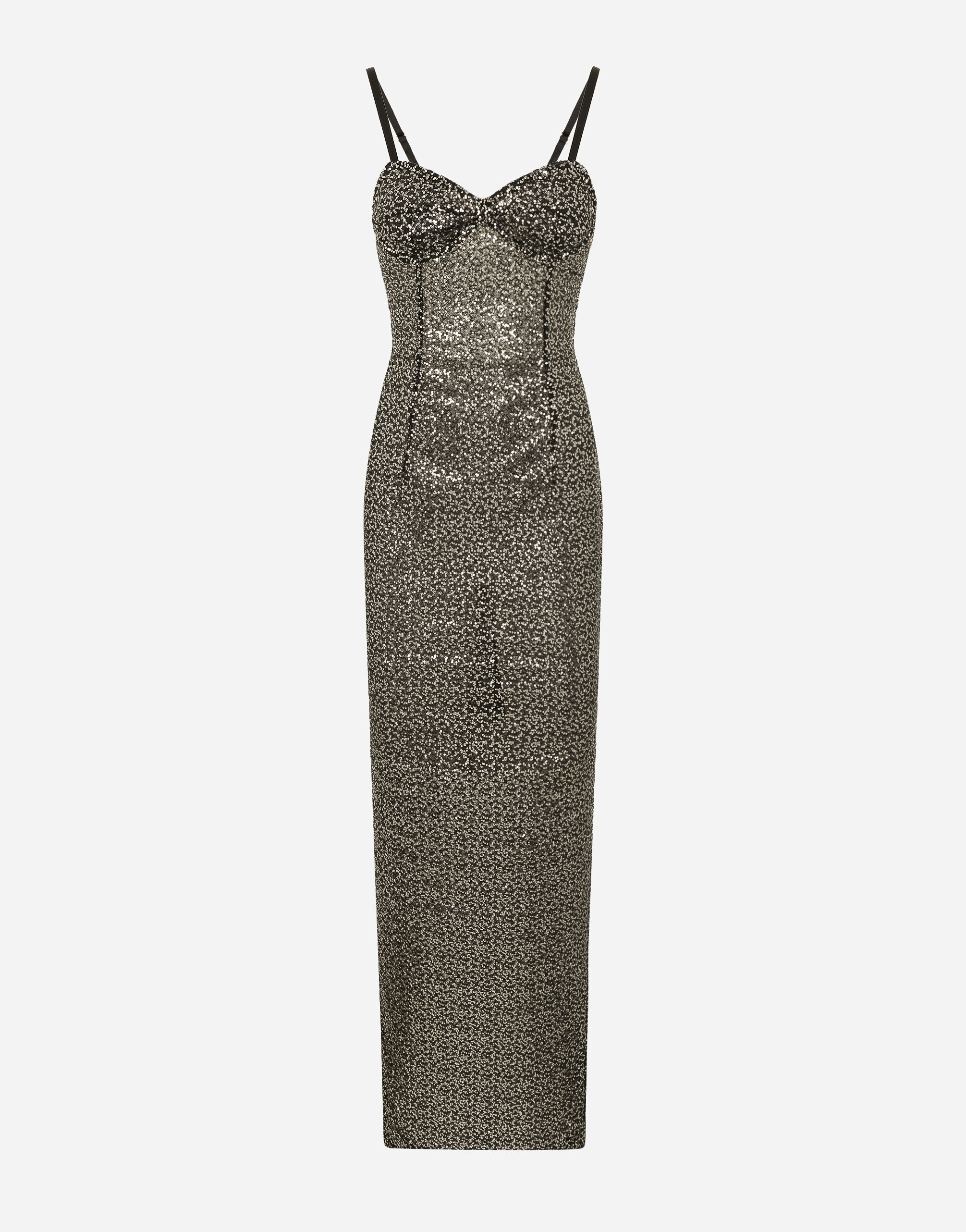 Long sequined corset dress