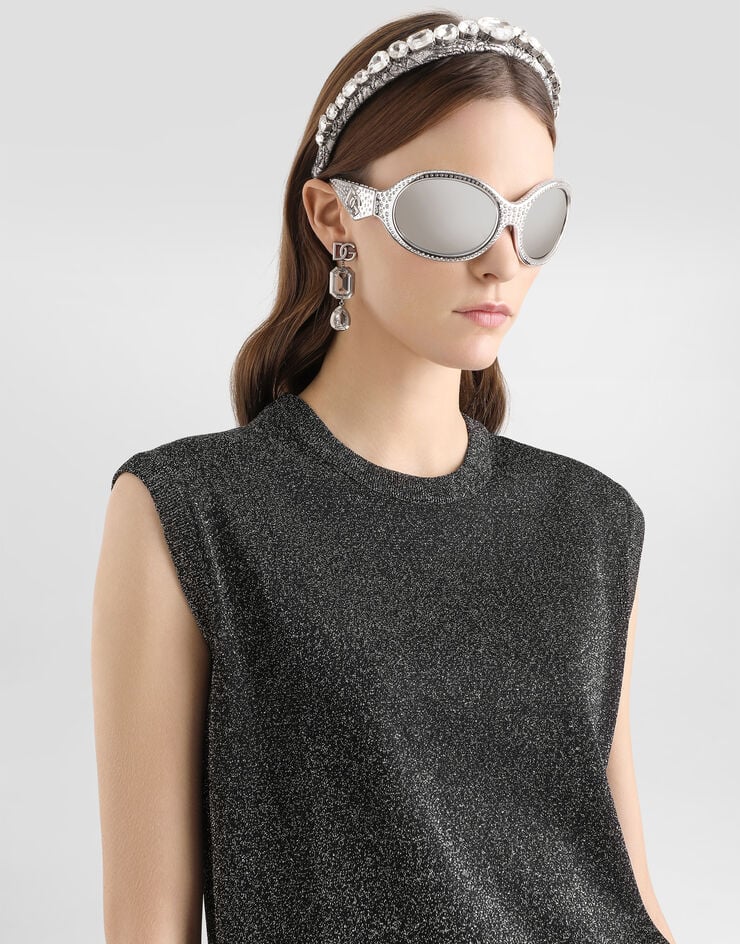 Dolce & Gabbana Metallic viscose tank top Dolce & Gabbana Metallic viscose tank top Multicolor FXT74TJGMCE