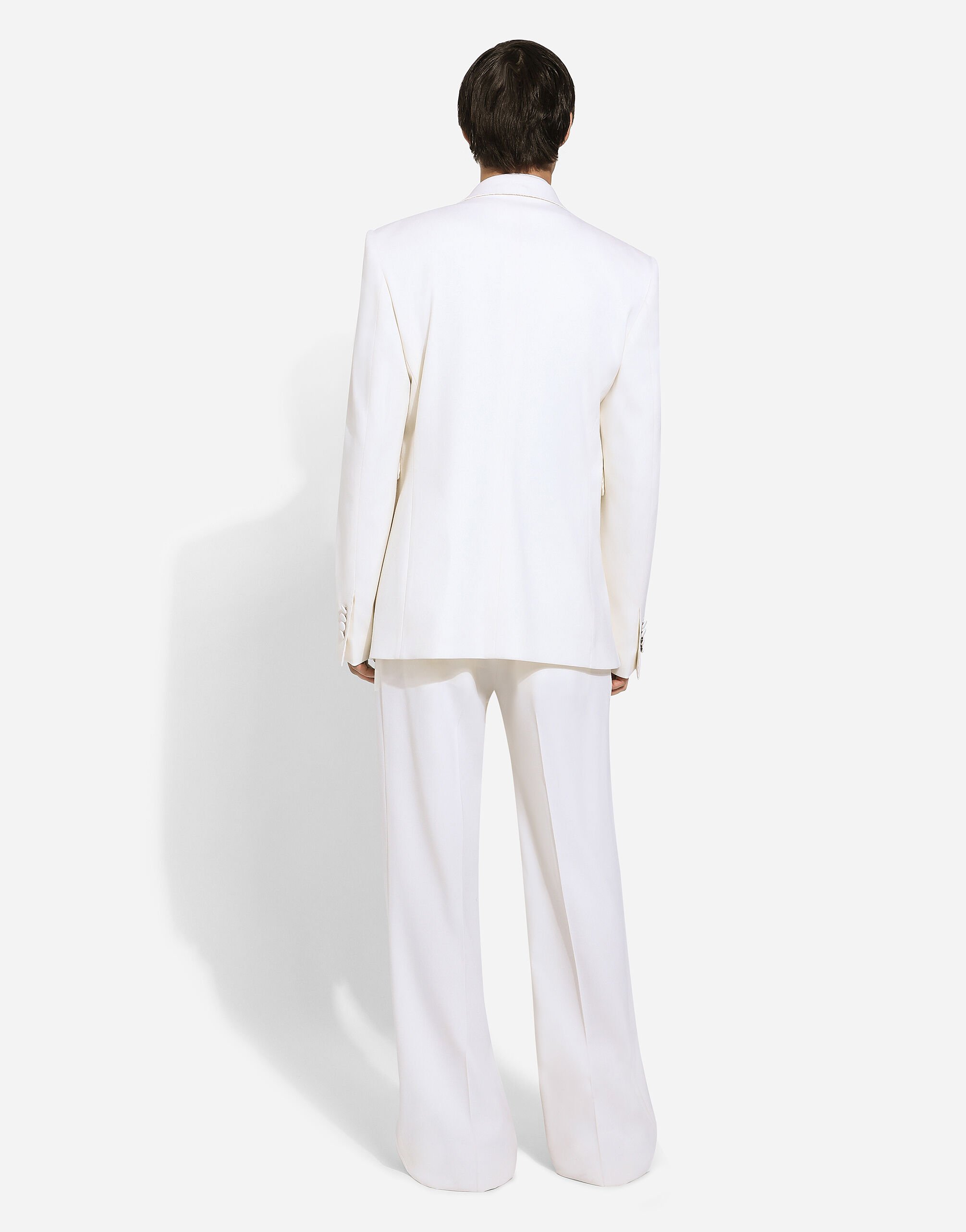 Crepe de chine silk shirt with scarf detail in White for Men