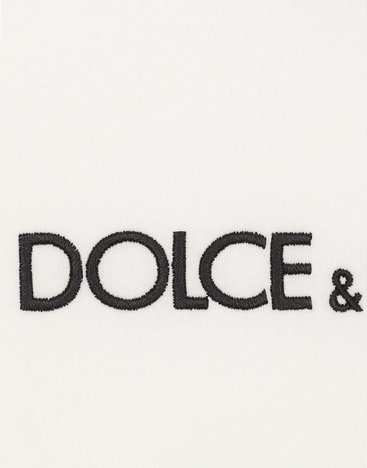 Dolce&Gabbana Long-sleeved T-shirt with Dolce&Gabbana logo White F8U47ZGDBZV