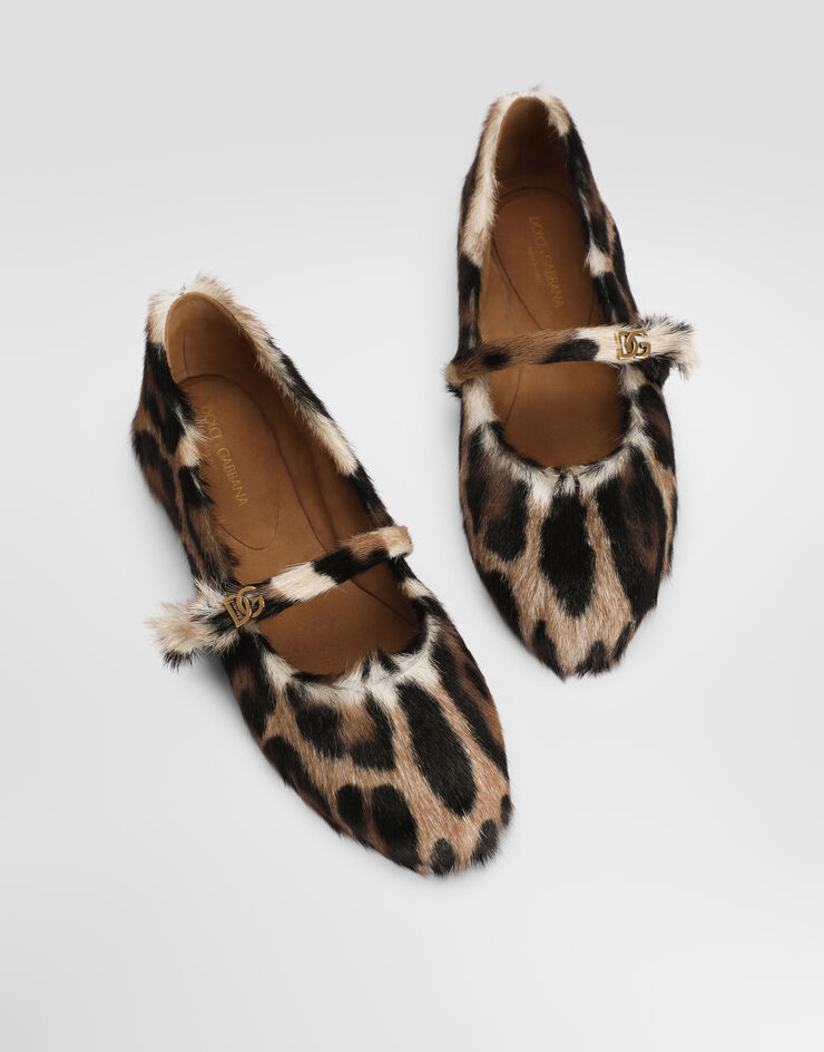 Dolce & Gabbana Ballerina in capra kid leo Dolce & Gabbana Ballerina in capra kid leo Multicolore CB0285A0409