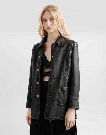 Dolce & Gabbana Vintage lambskin jacket Black F0W3PLGDDEA