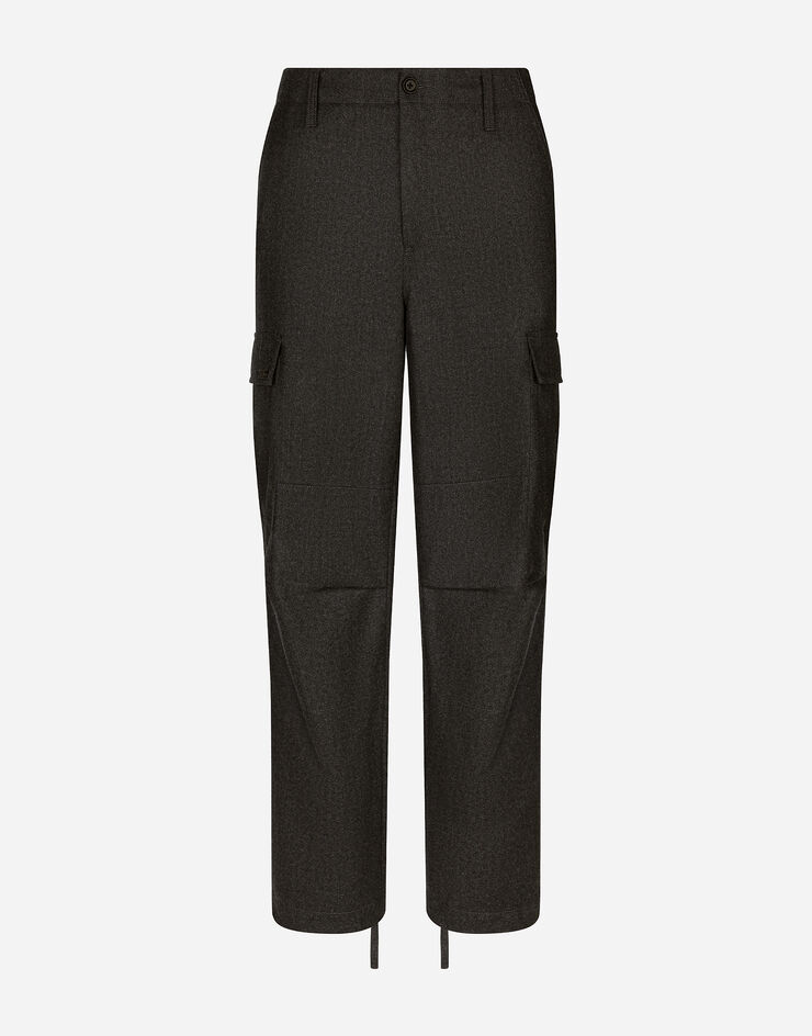 Dolce & Gabbana Cargohose aus Flanell Grau GP03LTFU21Q