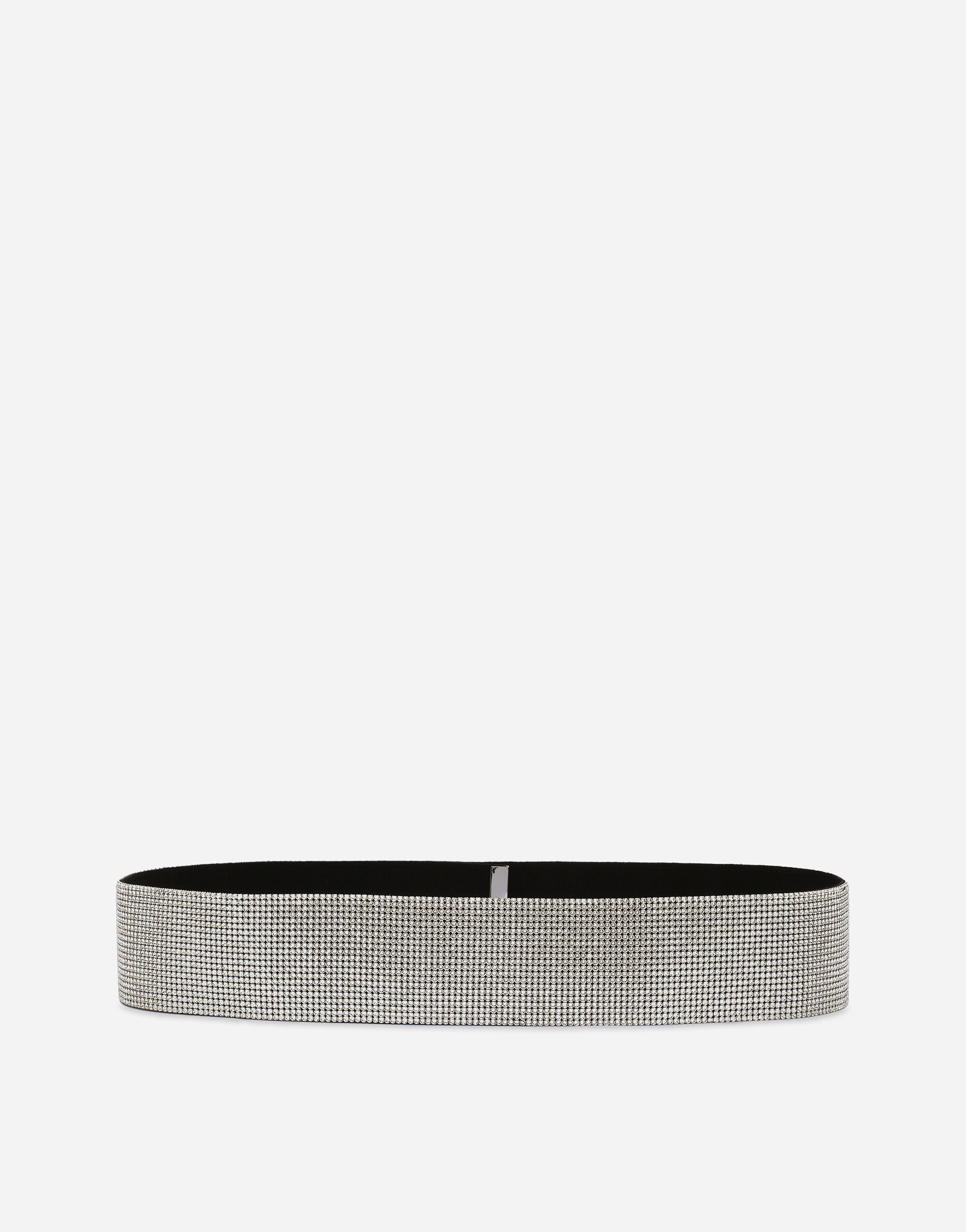 Dolce & Gabbana High-waist crystal mesh belt Silver BE1315AK870