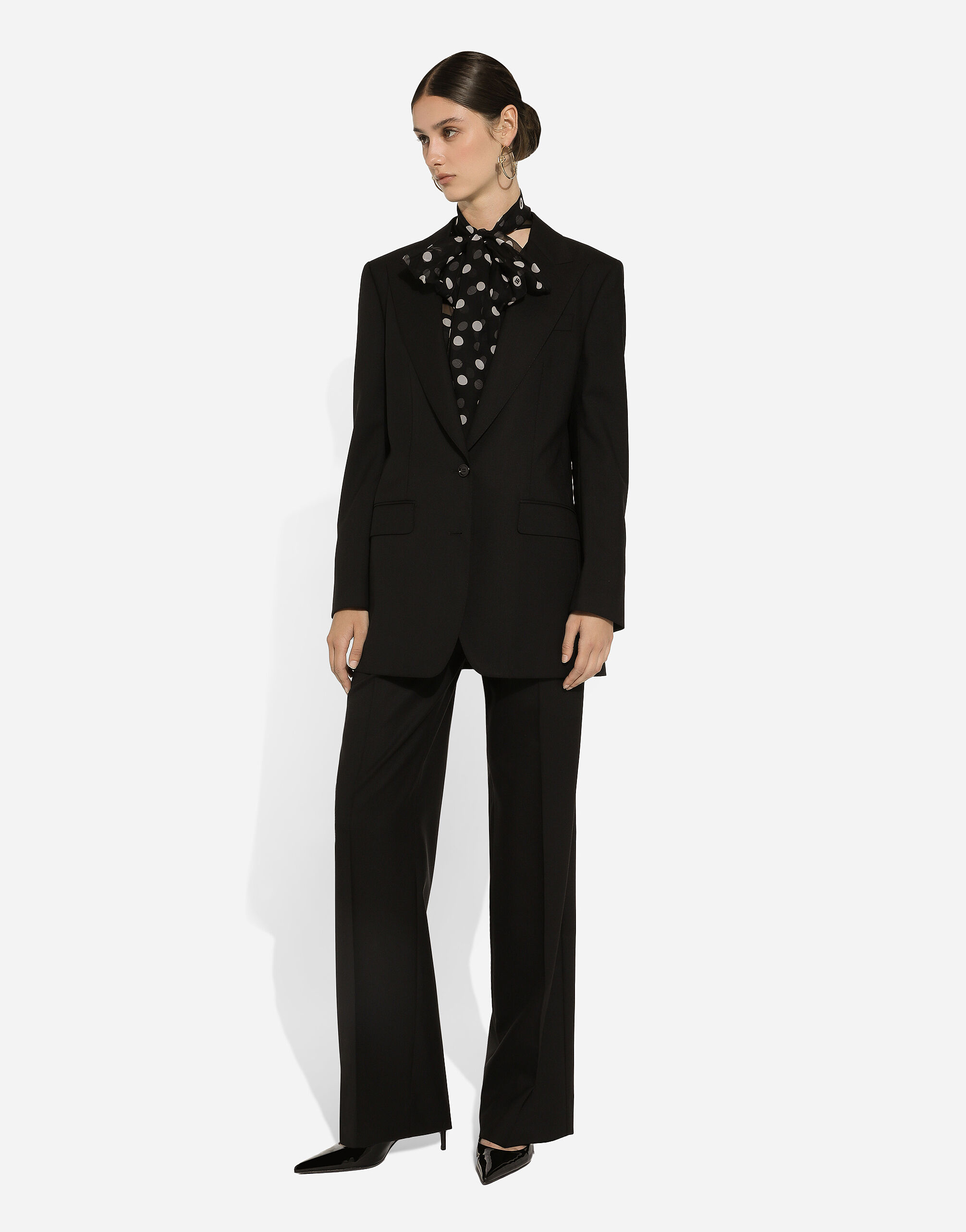 セブンイレブン 冬ギフト 2024 Flared wool pants in Black for Women | Dolce&Gabbana® パンツ