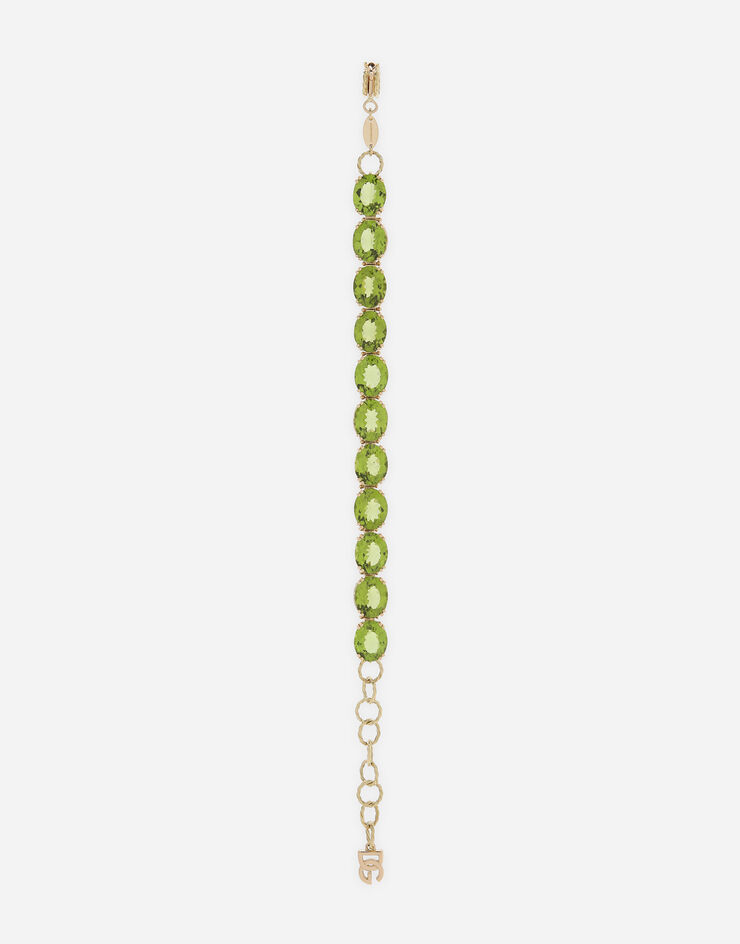 Dolce & Gabbana Anna bracelet in yellow gold 18Kt and peridots Gold WBQA4GWPE01