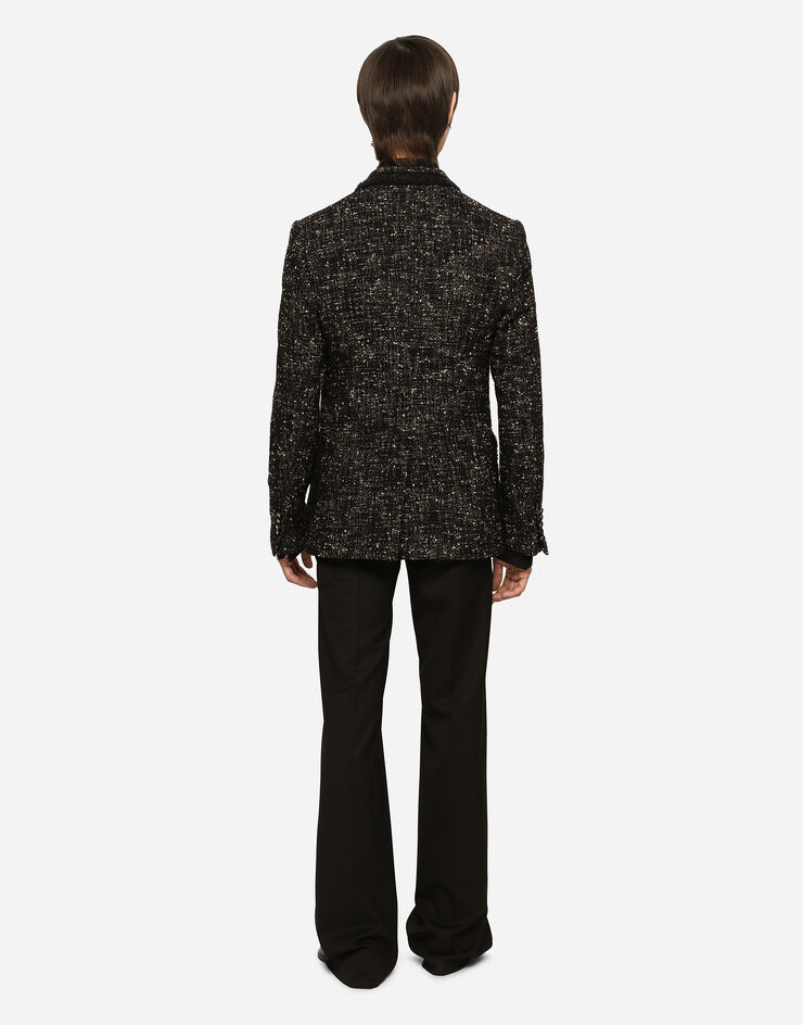 Dolce&Gabbana Alpaca and wool rush-stitch single-breasted jacket Multicolor G2SS2TFMMHV