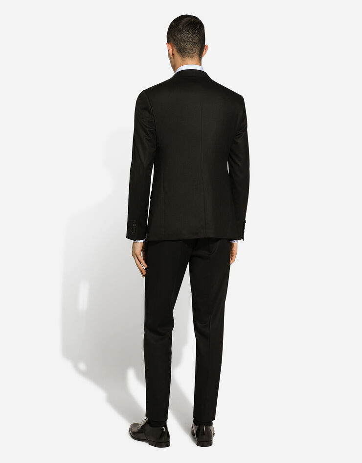 Dolce & Gabbana جاكيت بقصة تاورمينا فلانيل بصف أزرار مفرد أسود G2NW0TGI251