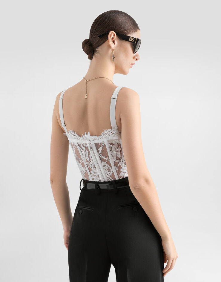 Dolce & Gabbana Lace bustier White F72X4THLMQJ