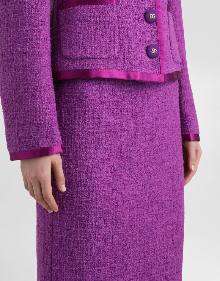 Dolce & Gabbana Skirt in rachel tweed Purple F4BBPTFMTAC