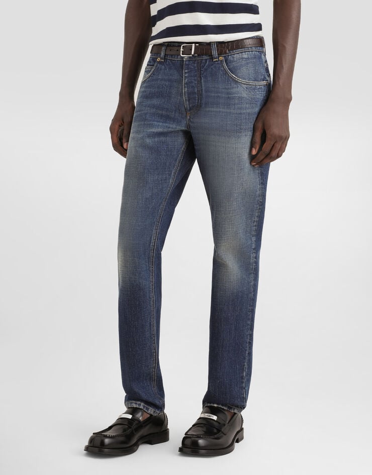 Dolce & Gabbana بنطال من دنيم Multicolor GP22ZDG8PO6