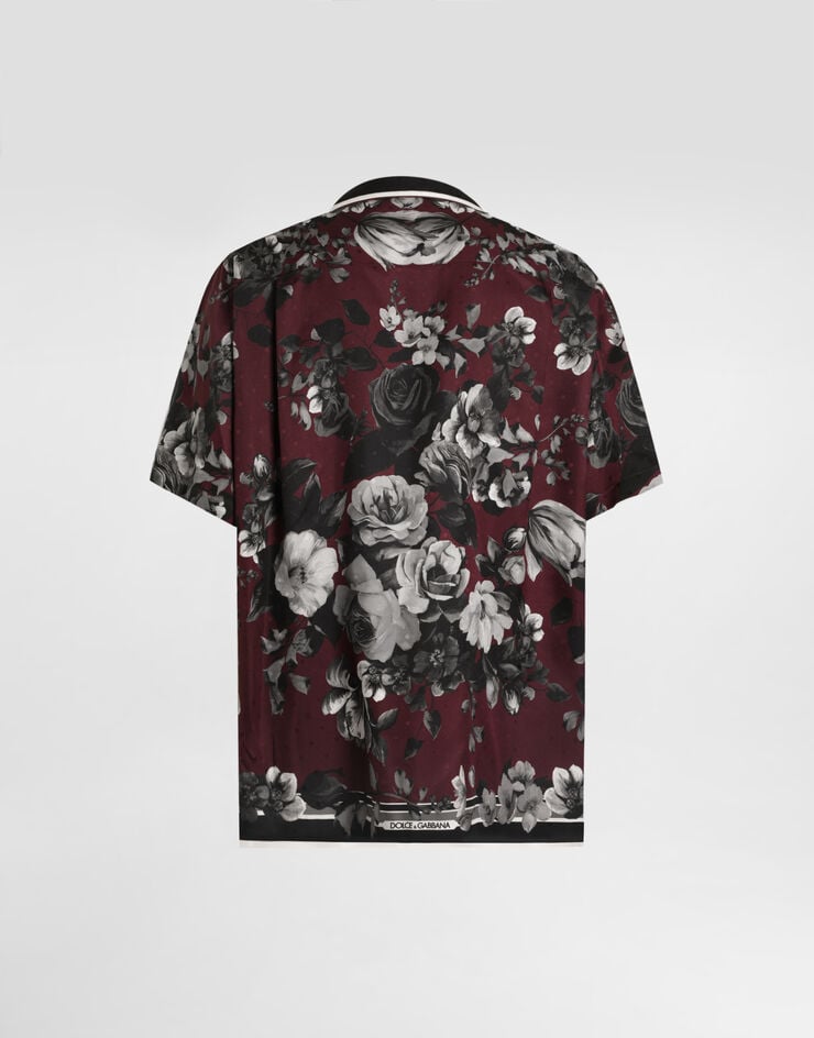 Dolce & Gabbana Peony ramage-print hawaii twill shirt Multicolor G5KS3THI10N