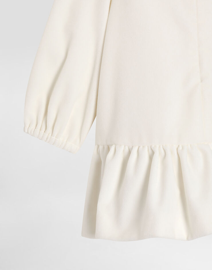 Dolce & Gabbana Smooth velvet dress with culotte White L24DM2FUVJY