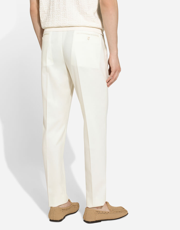Dolce & Gabbana Tailored flannel pants Beige GY6UETGI251