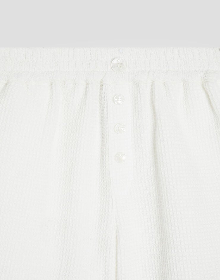 Dolce & Gabbana Cotton waffle bermuda shorts Dolce & Gabbana Cotton waffle bermuda shorts White L43Q97FU628