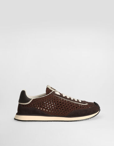 Dolce & Gabbana Mixed-material DG Cushion sneakers Brown CS2298A6D45