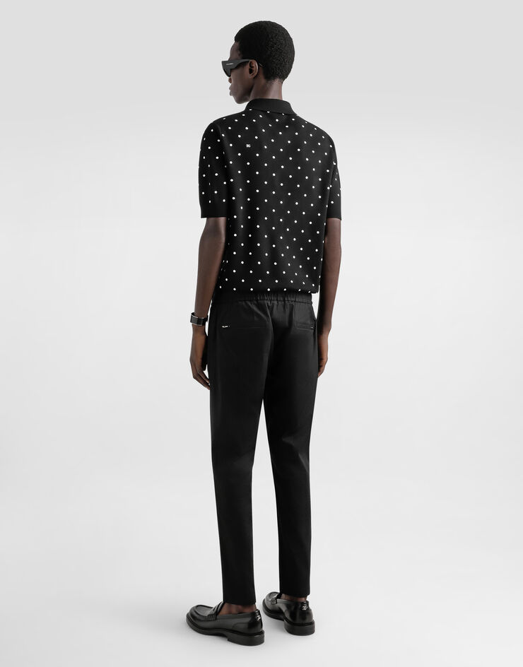 Dolce & Gabbana Cotton jogging pants with tag Black GYACETFUFNV