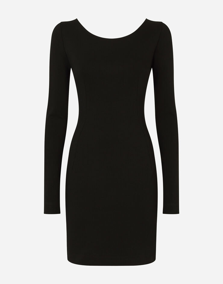 Dolce & Gabbana Short full Milano dress with cut-out detail Nero F6R2ATFU78Y